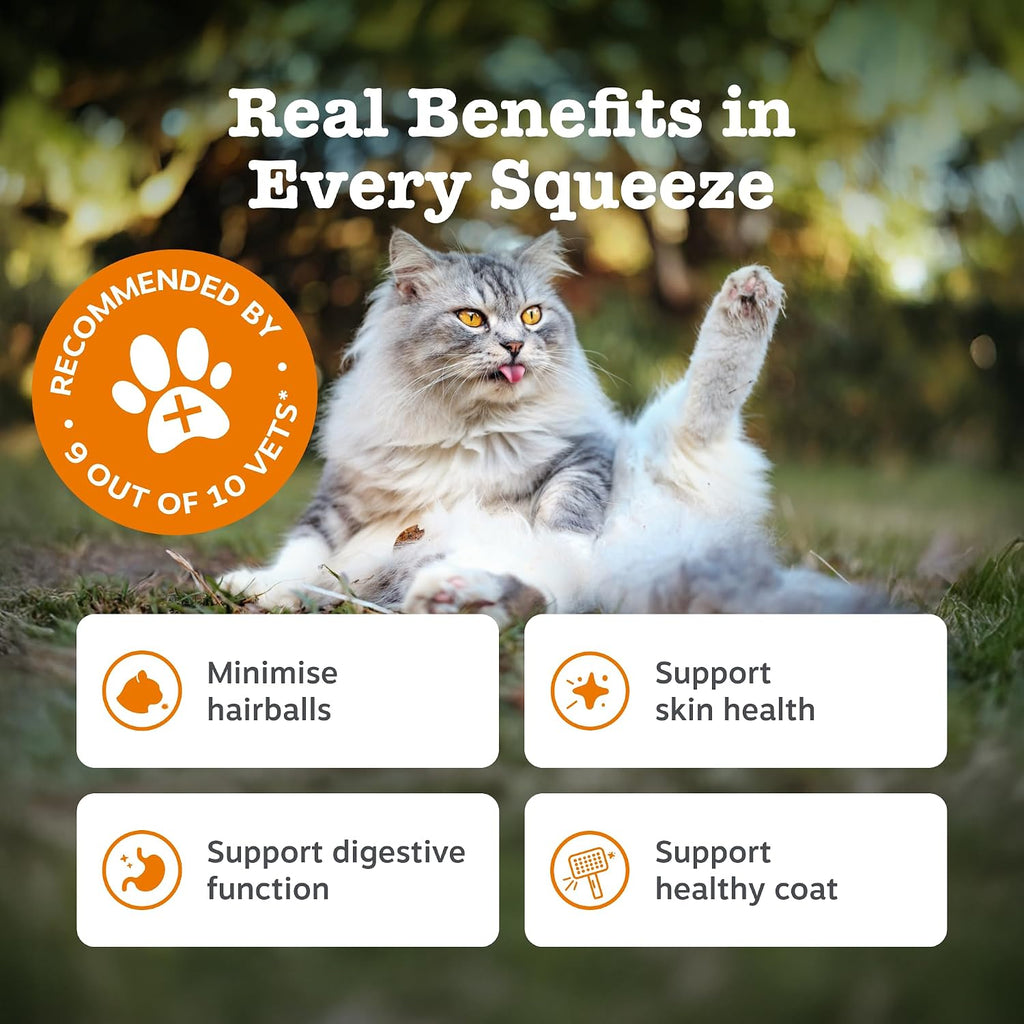 Zesty Paws Anti-Hairball Paste for Cats, Real Fish Flavour, 75g