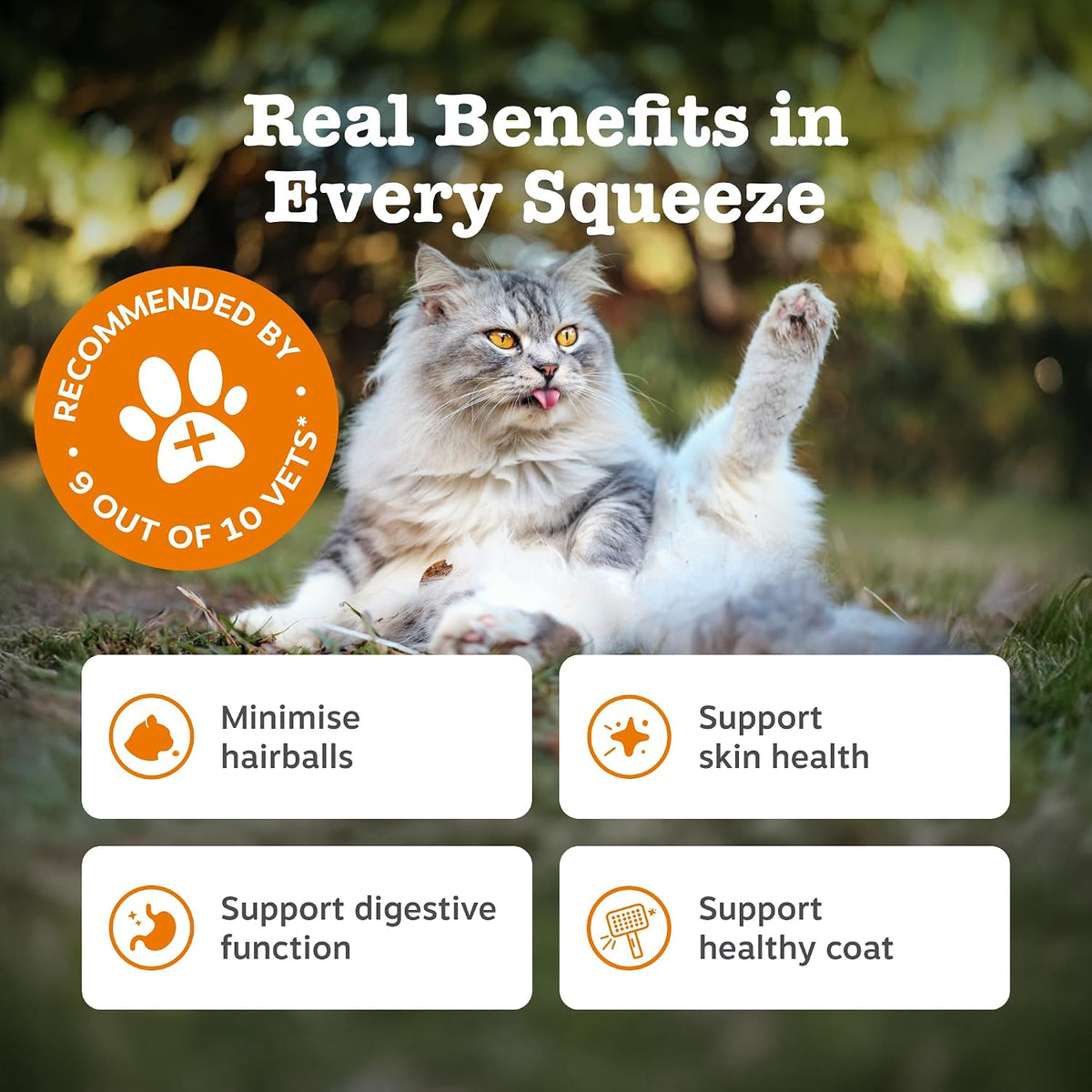 Zesty Paws Anti-Hairball Paste for Cats, Real Fish Flavour, 75g